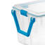 Sterilite 120-Qt Clear Plastic Wheeled Storage Bin with Gasket Latch Clear Lid (Set of 3)