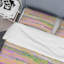 Jaune et rose à rayures grunge - ensemble de housse de couette abstrait - polyester microfibre-1542219301