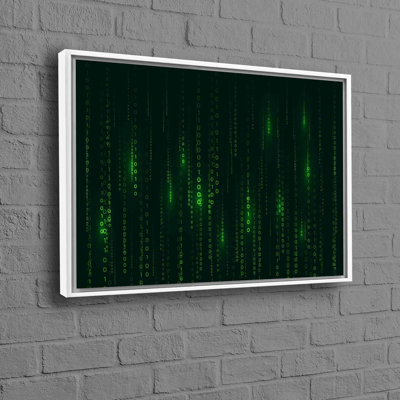 Stylish Cotton Canvas Wall Art Displaying Binary Code for Modern Home Decoration Perfect for Software Enthusiasts and Computer Science Lovers