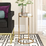 Penfold Mirrored Glass Top End Table