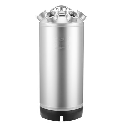 Nettoyage du baril, trousse de nettoyage de barils de 5 gallons / 19 L avec raccords 4 D et base en caoutchouc, nettoyeur de conduites de bière utilisé pour le nettoyage de conduites de bière, trousse de nettoyage de bières Kegerator en acier inoxydab