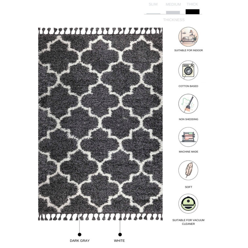 Tapis rectangulaire Silko, Rectangle 6 pi 7 po x 9 pi 7 po
