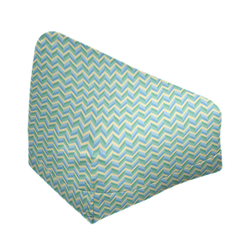 Petite chaise à sacs à billes & Leffel, H 86 po x L 27 po x P 43 po, Vert / bleu, Rembourrage poly