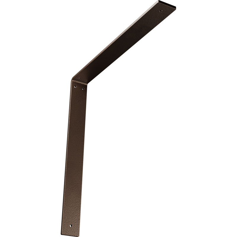 Support en acier Hamilton martelé l 2 po x P 18 po x H 18 po, H 18 po x l 2 po x P 18 po, Bronze foncé martelé