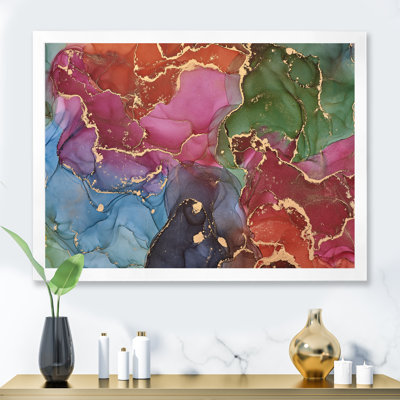«Mauve et bleu liquide Art II», reproduction sur toile
