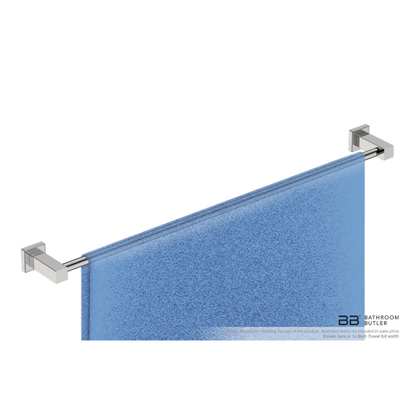 Wall Mounted Towel Bar, Polished Stainless Steel