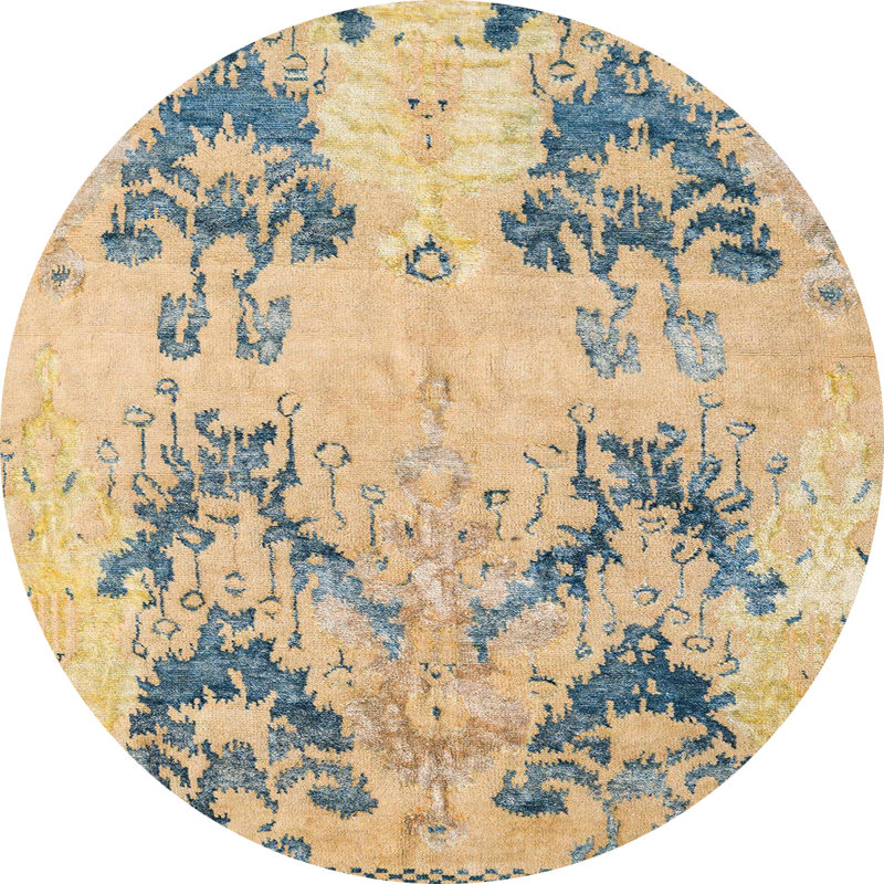 Abstract Indoor Rug, Round 7'