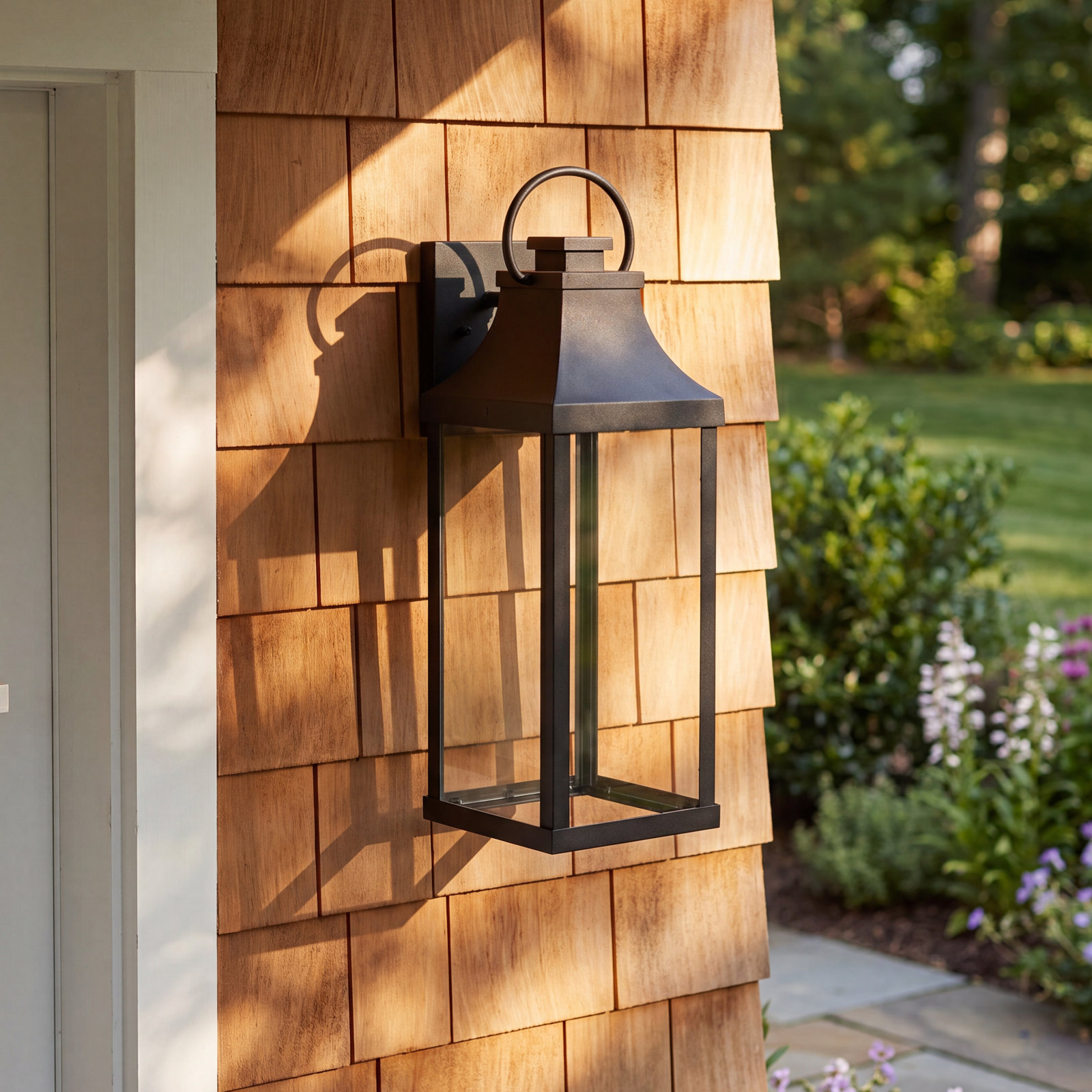 Parker Single Light Outdoor Wall Light, Black