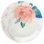 Ensemble de 4 assiettes à dessert rondes en céramique fine blanche et rose 4 pièces Martha Stewart