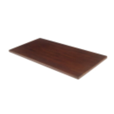 Plateau de table en bois de chêne massif 30 po x 60 po, acajou foncé