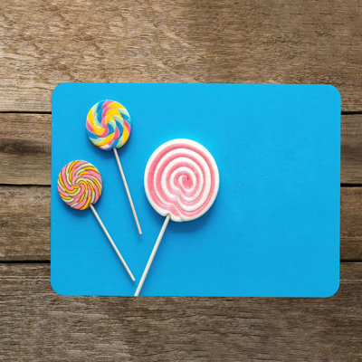 Blue and Candy-Themed Tempered Glass Cutting Board with High-Quality Glass
