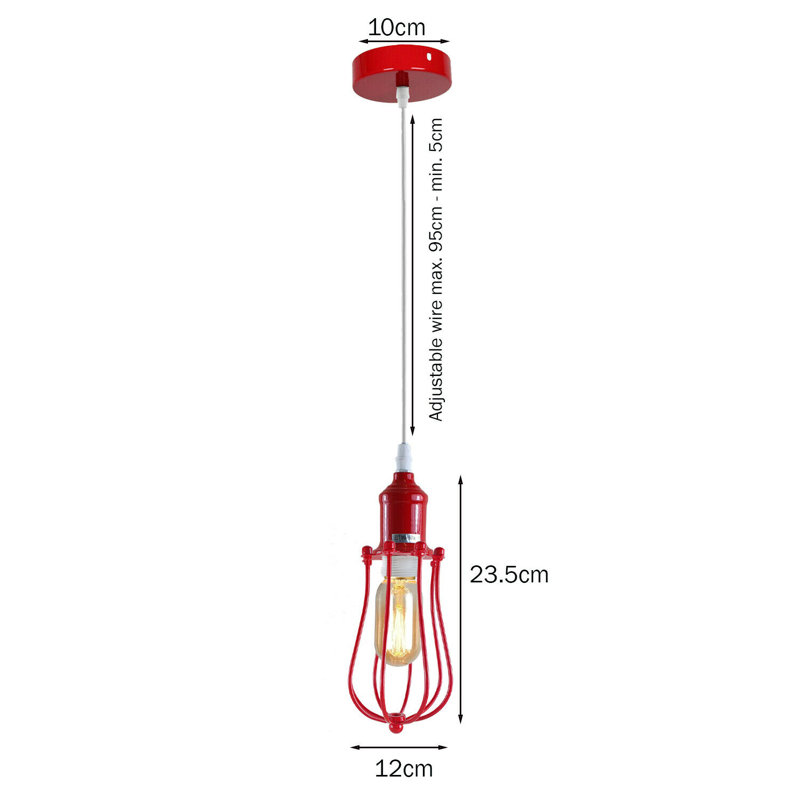 Billiot 1 - Light Red Geometric Pendant