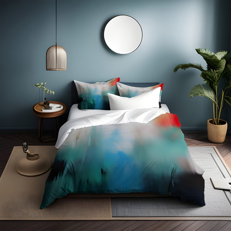 Abstract Duvet Cover, King Duvet Cover + 2 King Shams