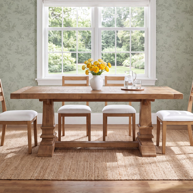 Vienna 78" Reclaimed Pine Wood Dining Table