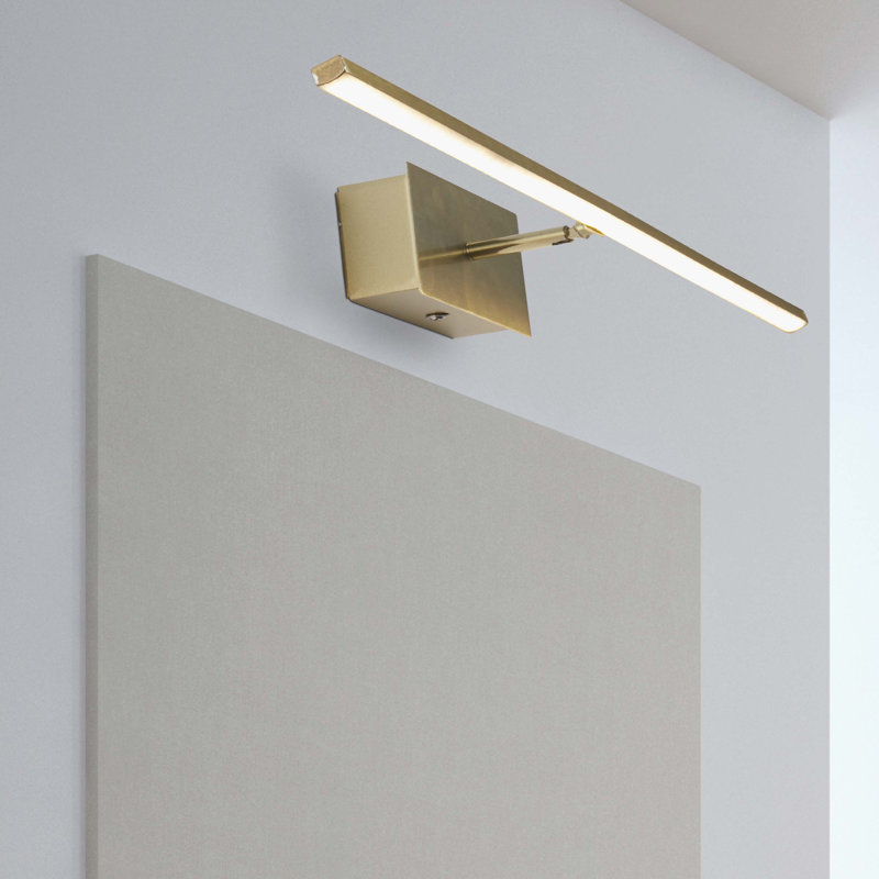 Dalyn LED Wallchiere, Satin Brass, 8cm H x 41cm W x 10cm D