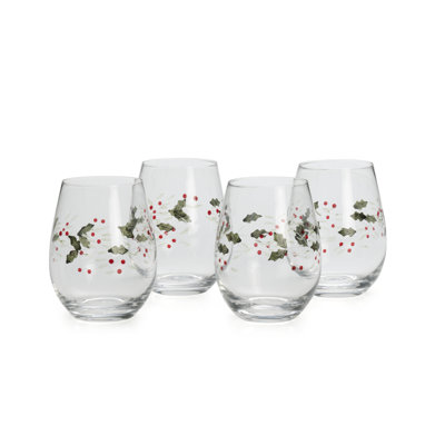 Pfaltzgraff Winterberry Stemless Wine Glasses