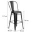 Blake Industrial Style Bar Chair - Set of 4 - Modern Metal Bar or Counter Height-1218146571-1218146574