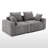 Makassar 78“ Square Arm Loveseat Modular Chenille Sofa-888723708