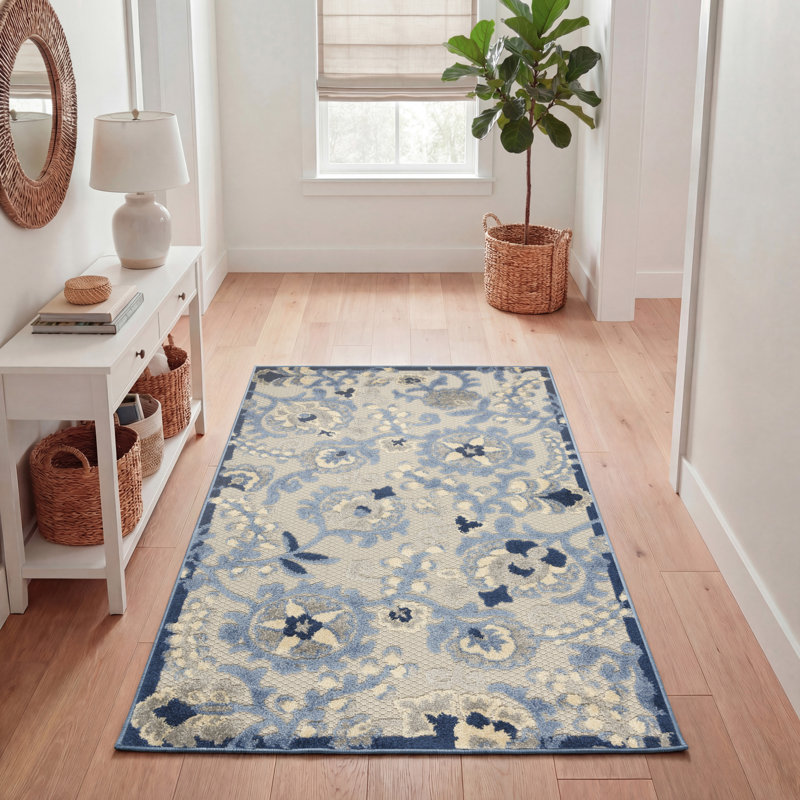 Floral Indoor / Outdoor Rug, Rectangle 3' x 5'