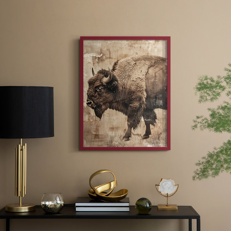 "ANIMALS Series CDXCV III", H 15 po x l 12 po, Rouge