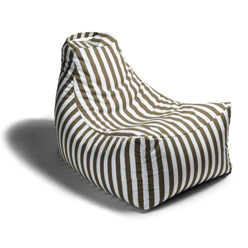 Fauteuil à billes Juniper, Acrylique rayé taupe