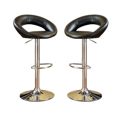 Ensemble de 2 chaises à hauteur réglable en similicuir