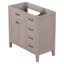 Meuble-lavabo 36 po sans lavabo, base d'armoire seulement, armoire de salle de bain avec tiroirs, structure solide et panneau de fibres à densité moyenne-110447351