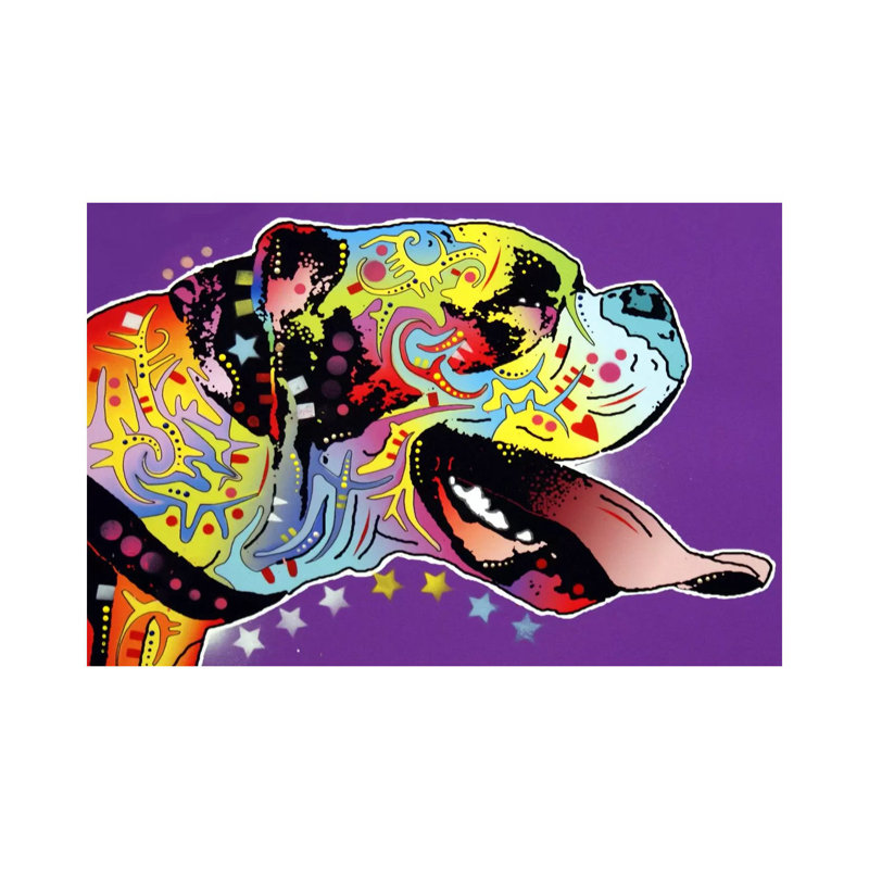 Happy Boxer by Dean Russo - Wrapped Canvas Print, 66.04 cm H x 45.72 cm W x 1.91 cm D