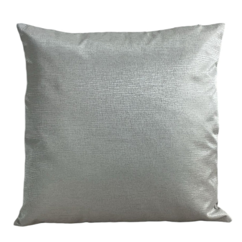 Serel Indoor / Outdoor Silver Square Throw Pillow Cover