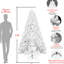 Arbre de Noël artificiel blanc de 7 pi avec branches en fil mémoire, 1064 pointes denses, assemblage facile pour les fêtes et structure articulée-1508478343