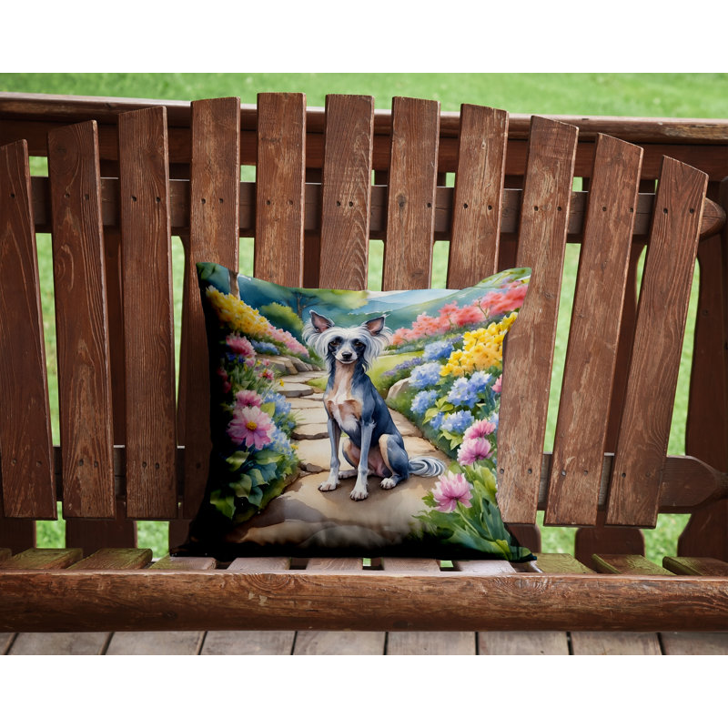 Coussin décoratif intérieur / extérieur Spring Path, H 14 po x l 14 po