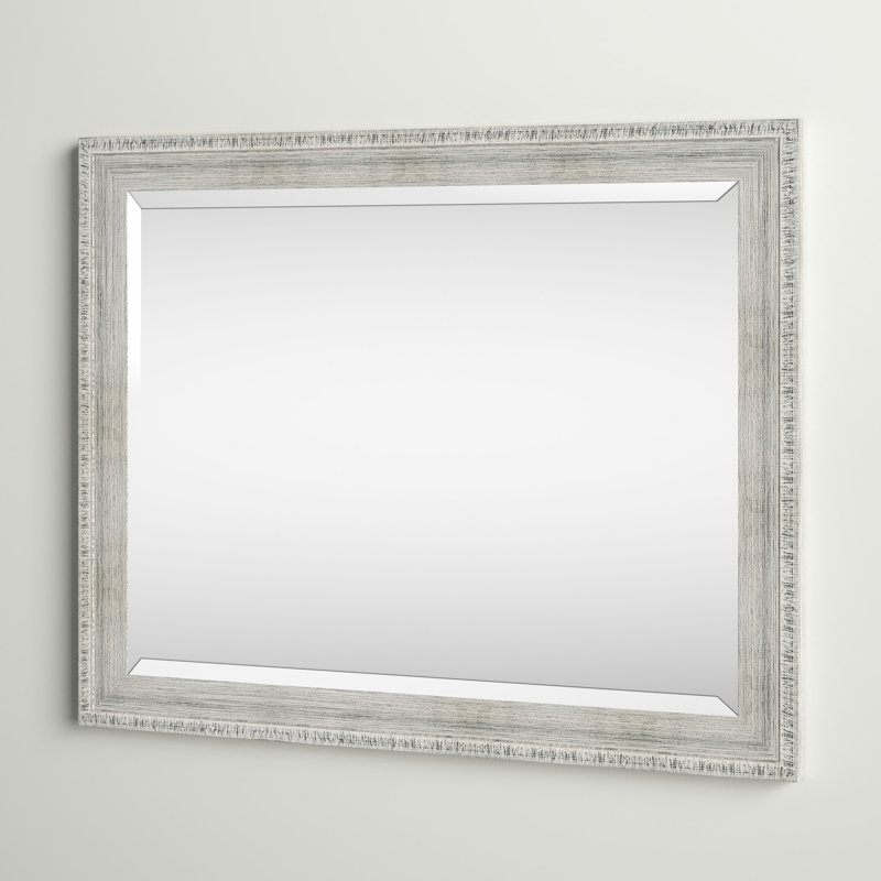 Miroir de coiffeuse rustique biseauté, H 26 po x l 32 po