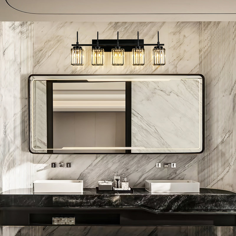 Éclairage de meuble-lavabo à intensité variable Edgars, Noir, 5