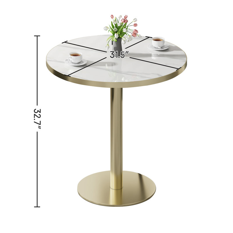 Table bistro ronde avec table tulipe 31,5 pouces