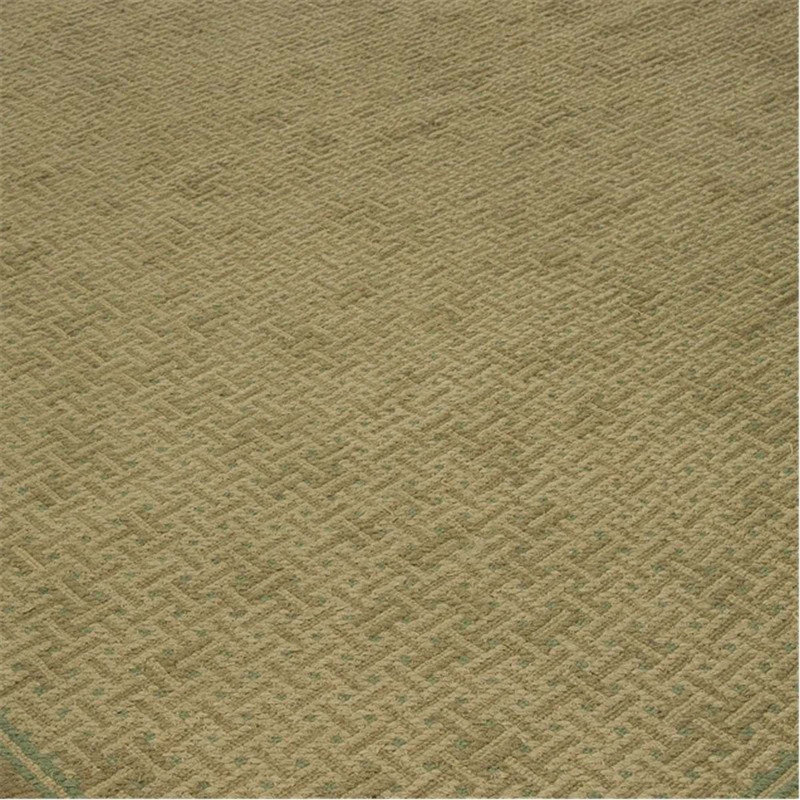 Tapis vert noué à la main de haute qualité, Rectangle 5 pi 11 po x 8 pi 11 po