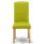Ensemble de table de cuisine moderne 5 pièces comprenant une table ovale en bois avec feuille papillon et 4 chaises parsons en simili cuir vert automne, chêne-421326286-471855476-471855479