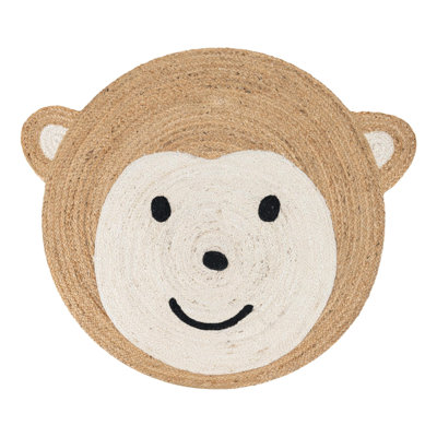 Tapis pour enfant en jute / sisal tressé à la main fantaisie sans motif Kids