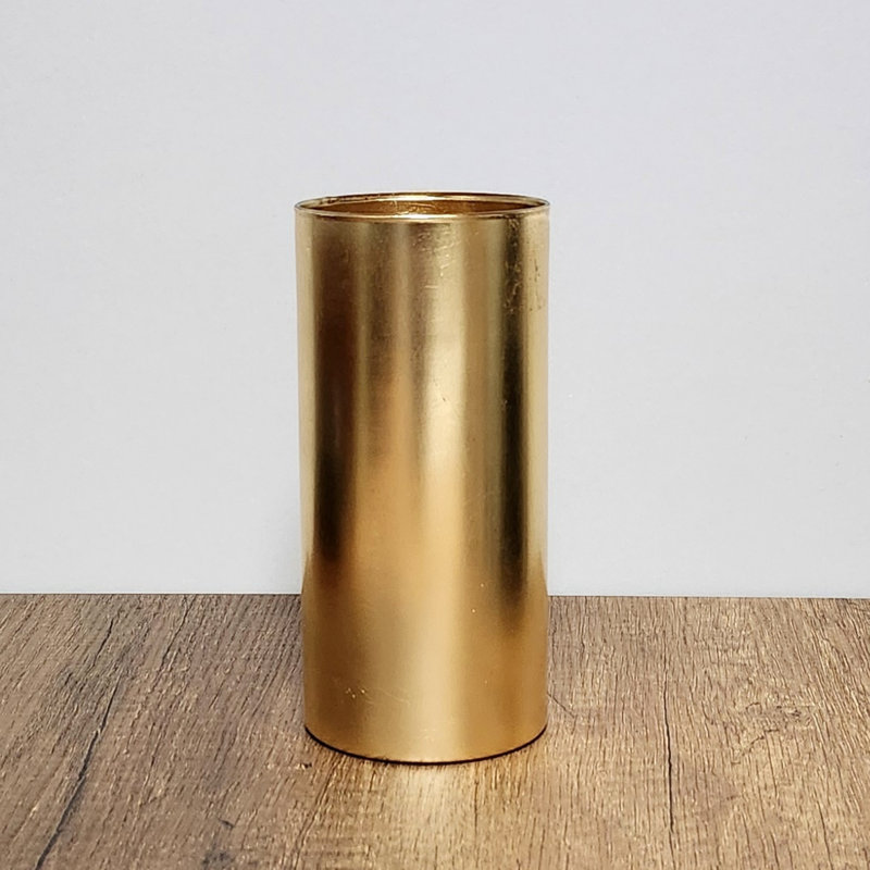 Zaelen Handmade Glass Table Vase, Gold