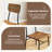 3-Piece Wood Square Kitchen Table & Chair Set w/ Metal Frame Storage Rack
