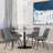 Round Dining Table in White and Black