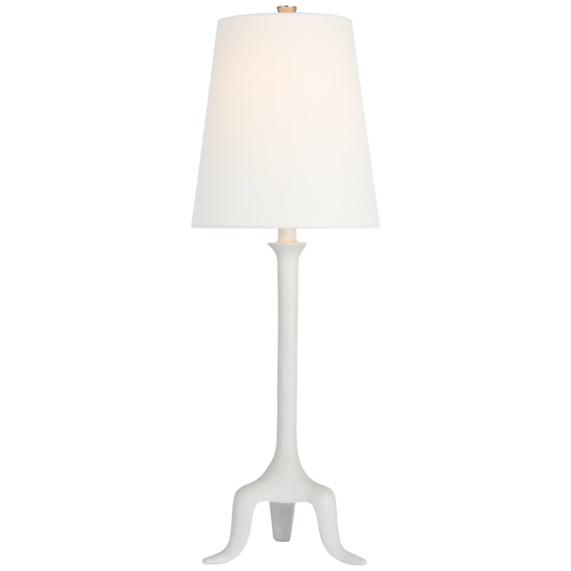 Mathilde 27" Table Lamp  in Plaster White with Linen Shade