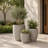 Kante Round Concrete Planters, Outdoor Indoor Pots Containers with Drainage Holes Set-1343578183