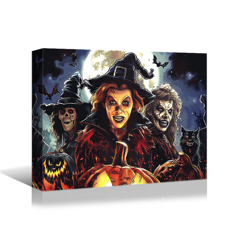 Art mural d'Halloween sur toile, H 20 po x l 30 po