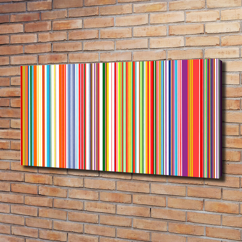 Coloured Stripes - Wrapped Canvas Print