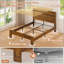 Structure de lit avec tête de lit et pied de lit, avec rangement sous le lit, lumières DEL, station de charge, système de support entièrement métallique d'une capacité de 1200 lb, aucun sommier nécessaire, assemblage facile-850316748