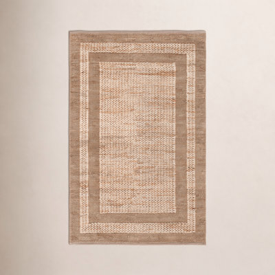 Brown Hand-Woven Jute Rug