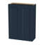 Armoire murale en bois massif bleu marine Shaker de 30 po - Charnières à fermeture en douceur, tablettes réglables, porte double. Idéal pour la cuisine, la salle de bain et la lessive. (L 30 po x P 12 po x H 42 po)-129601759-129601764