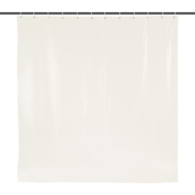Rideau de douche épais imperméable 70" x 72" à pois blancs, avec aimants et crochets