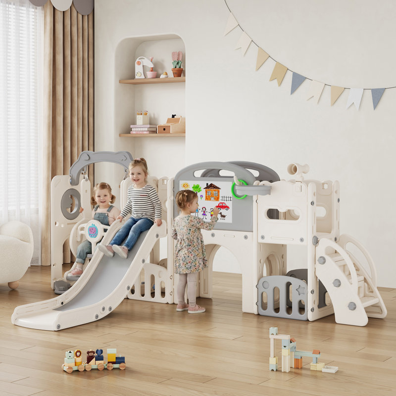 102.36" Toddler Adventure Playcenter – Indoor/Outdoor Fun Hub, White