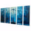 Ensemble de décorations murales astrales bleues et argent-314020286